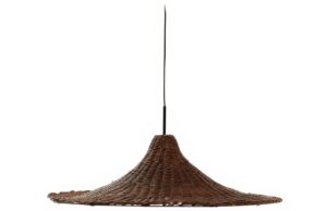 Hnědé ratanové stínidlo Kave Home Bladia 70 cm