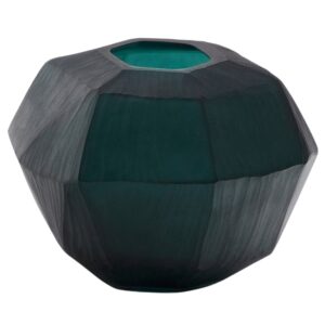 Zelená skleněná váza Kave Home Geonix 22 cm