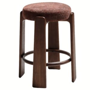 Kave Home Hnědá ořechová barová židle Granite II. 65 cm