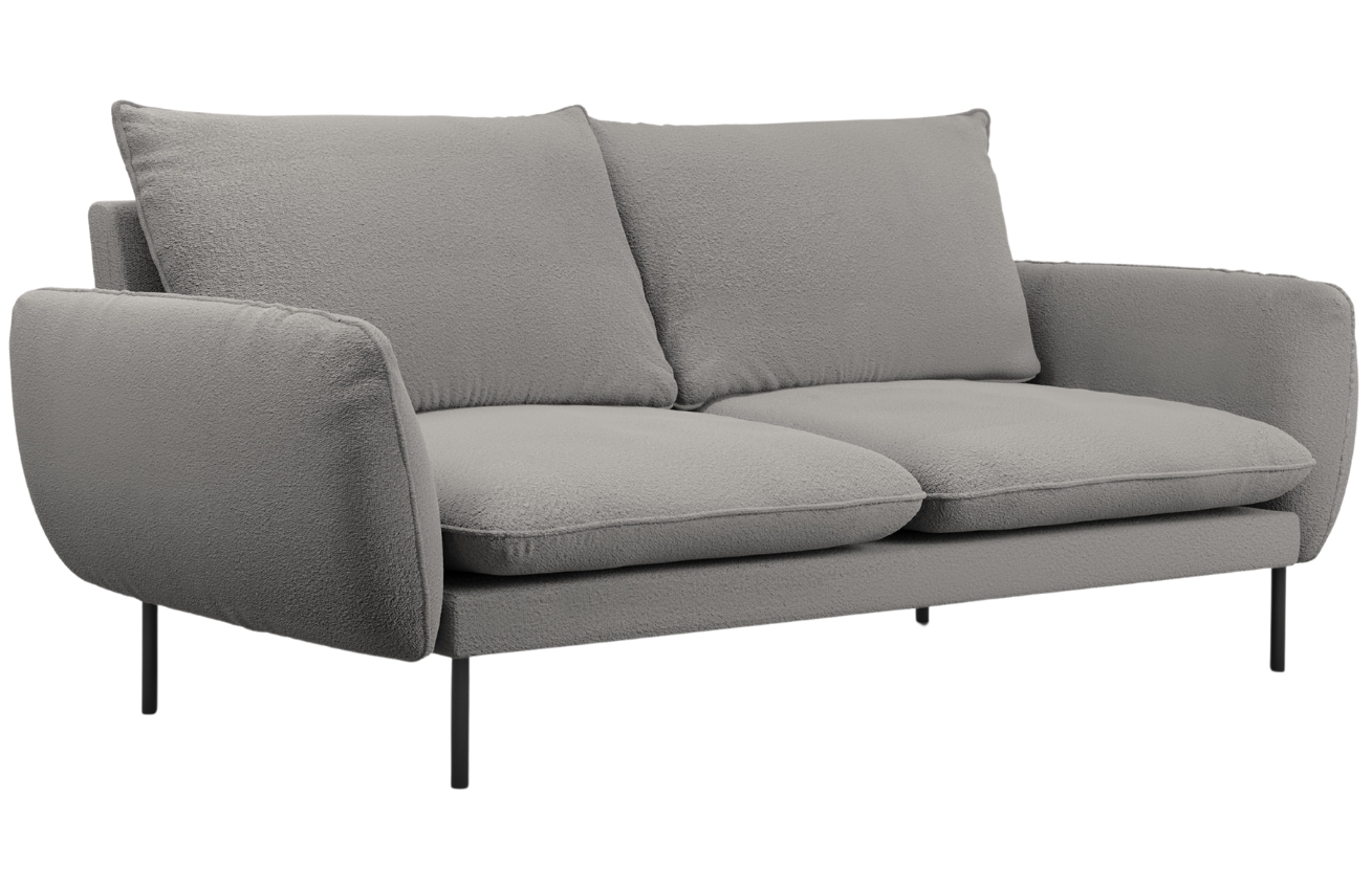 Cosmopolitan Design Šedá bouclé trojmístná pohovka Vienna 200 cm