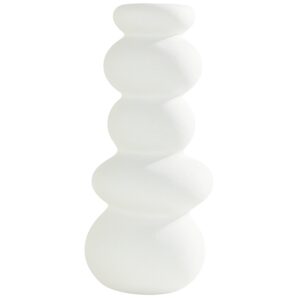 Jotex Bílá kameninová váza ABBY