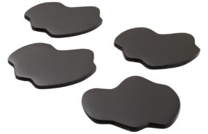 Jotex Set čtyř černých kovových podtácků MICAH