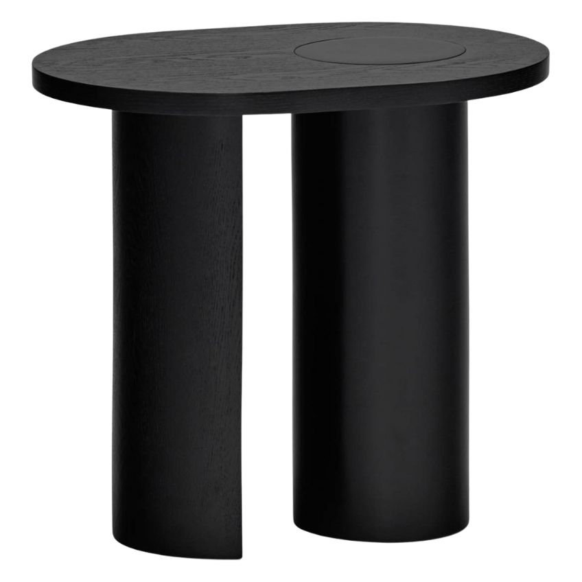 Černý odkládací stolek Teulat Nori 60 x 45 cm