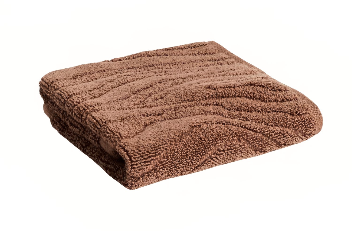 Kave Home Hnědý bavlněný ručník Dalira 30 x 50 cm