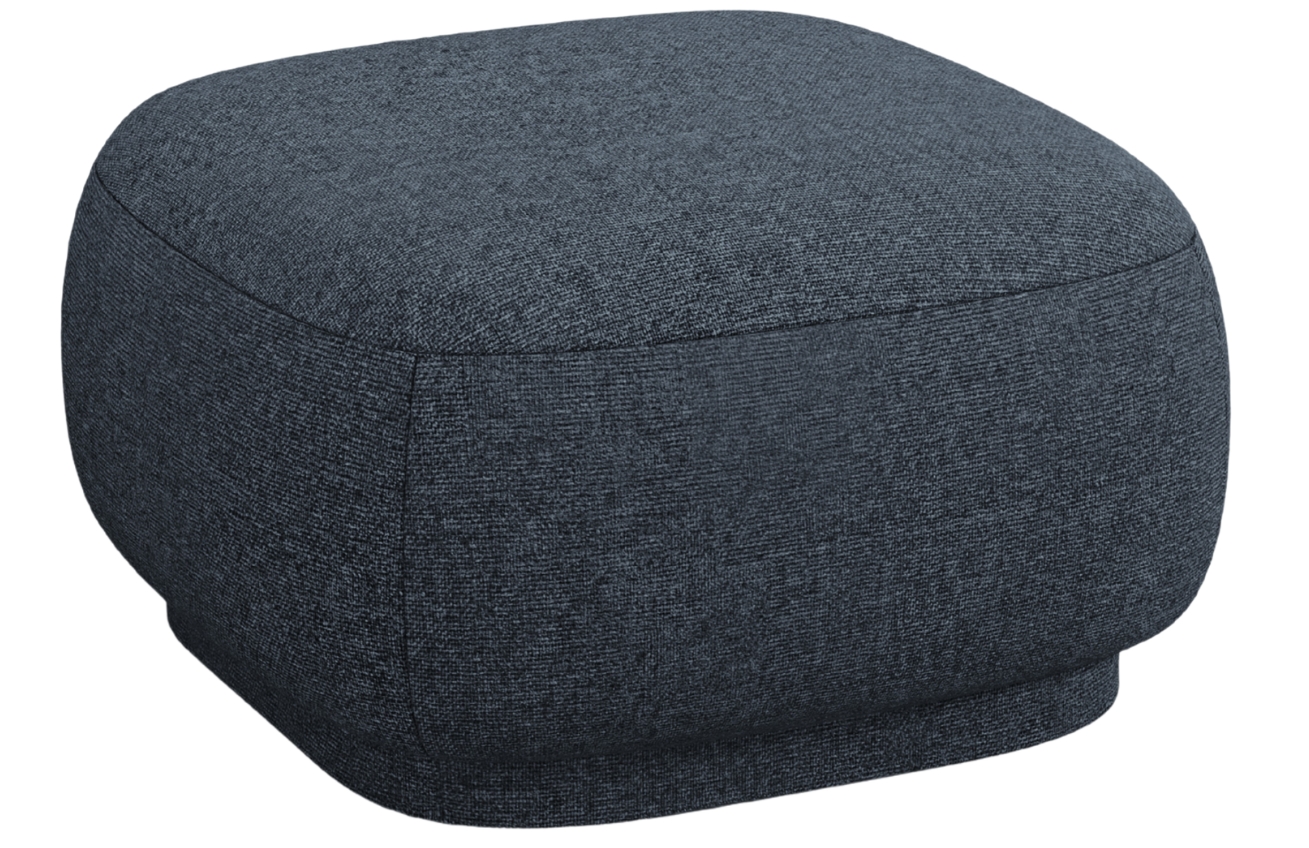 Cosmopolitan Design Modrá čalouněná podnožka Camden 65 x 65 cm