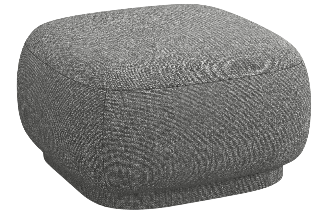 Cosmopolitan Design Šedá čalouněná podnožka Camden 65 x 65 cm