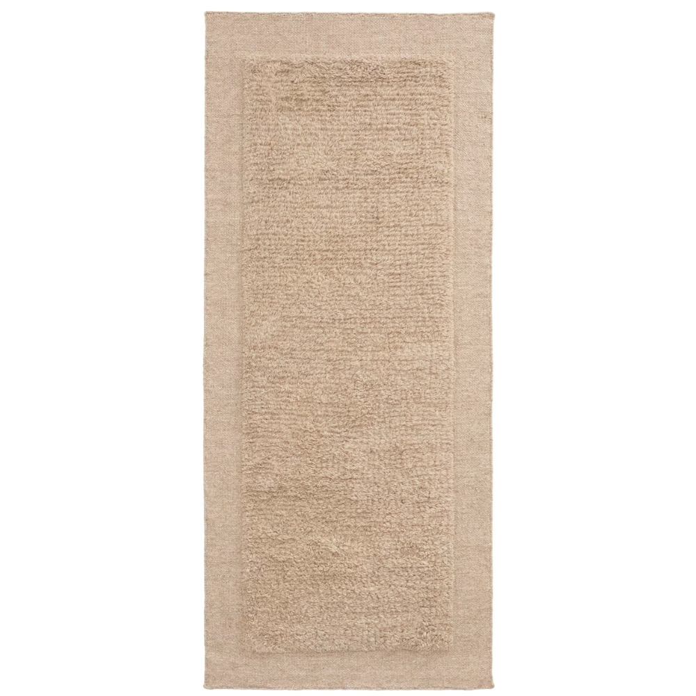 Kave Home Béžový vlněný běhoun Marely 80 x 200 cm