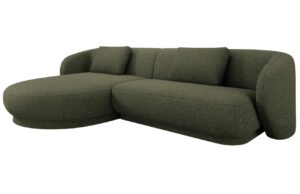 Cosmopolitan Design Zelená čalouněná rohová pohovka Camden 289 cm