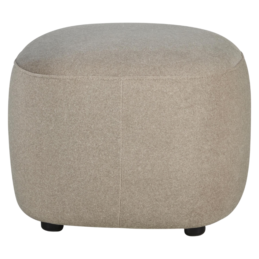 Hnědá čalouněná podnožka Quax Gomi 50 x 50 cm