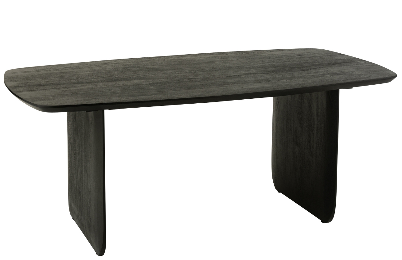 J-line Černý dřevěný jídelní stůl Acacia 190 x 100 cm