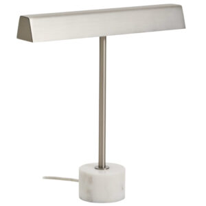 Kave Home Stříbrná kovová stolní lampa Lynor