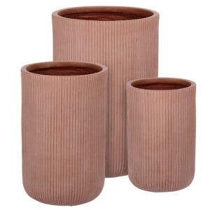 Bizzotto Set tří terakotově červených květináčů Hover Ø 24/30/55 cm