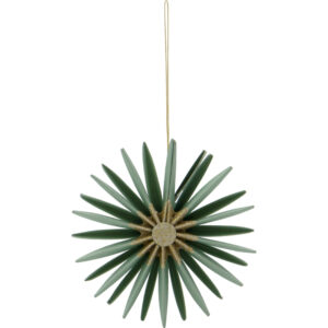 House Doctor Zeleno-zlaté papírové vánoční ozdoby Stari 8 cm