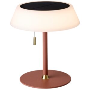 Halo Design Terakotově červená kovová nabíjecí stolní LED lampa Solar 19 cm