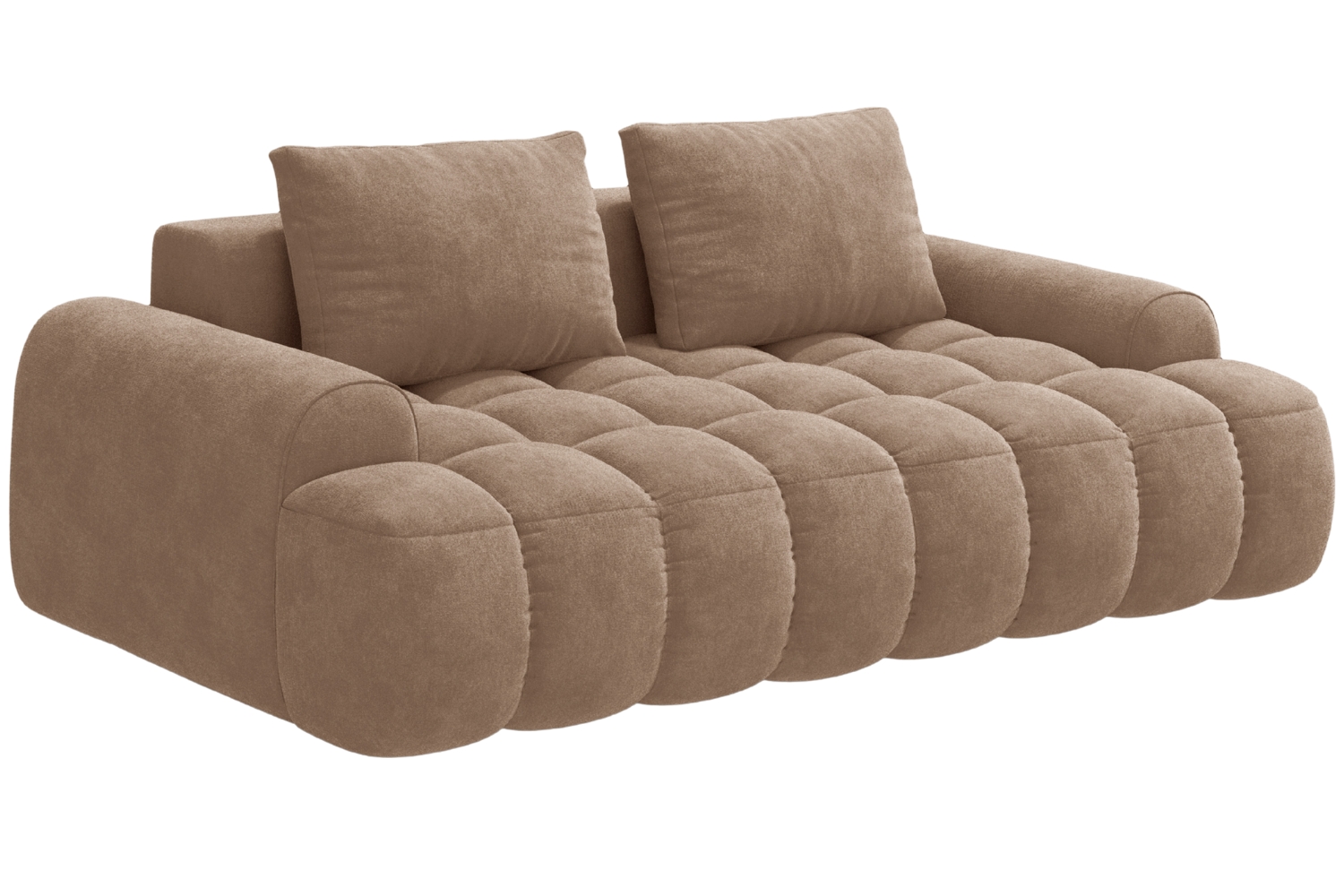 Cosmopolitan Design Tmavě béžová sametová trojmístná pohovka Linz 200 cm