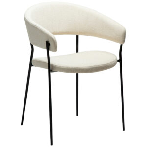 ​​​​​Dan-Form Krémově bílá bouclé jídelní židle DAN-FORM Reboot