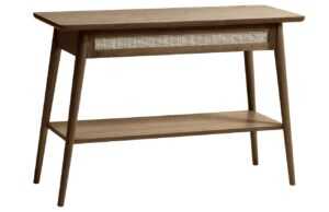 Unique Furniture Tmavě hnědý dubový toaletní stolek Barrali 110 x 40 cm