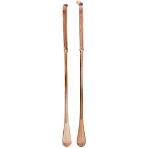 Kave Home Set dvou hnědých skleněných vánočních ozdob Alsenia 20 cm