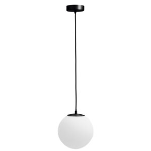 Kave Home Bílé skleněné závěsné světlo Brisia 15 cm