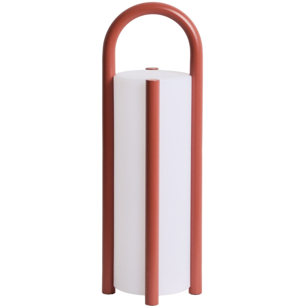 Kave Home Červená přenosná zahradní LED lampa Leros 48 cm