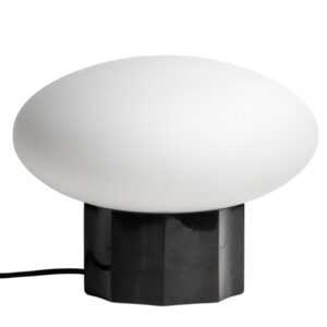 Kave Home Černá mramorová stolní lampa Idela Ø26 cm