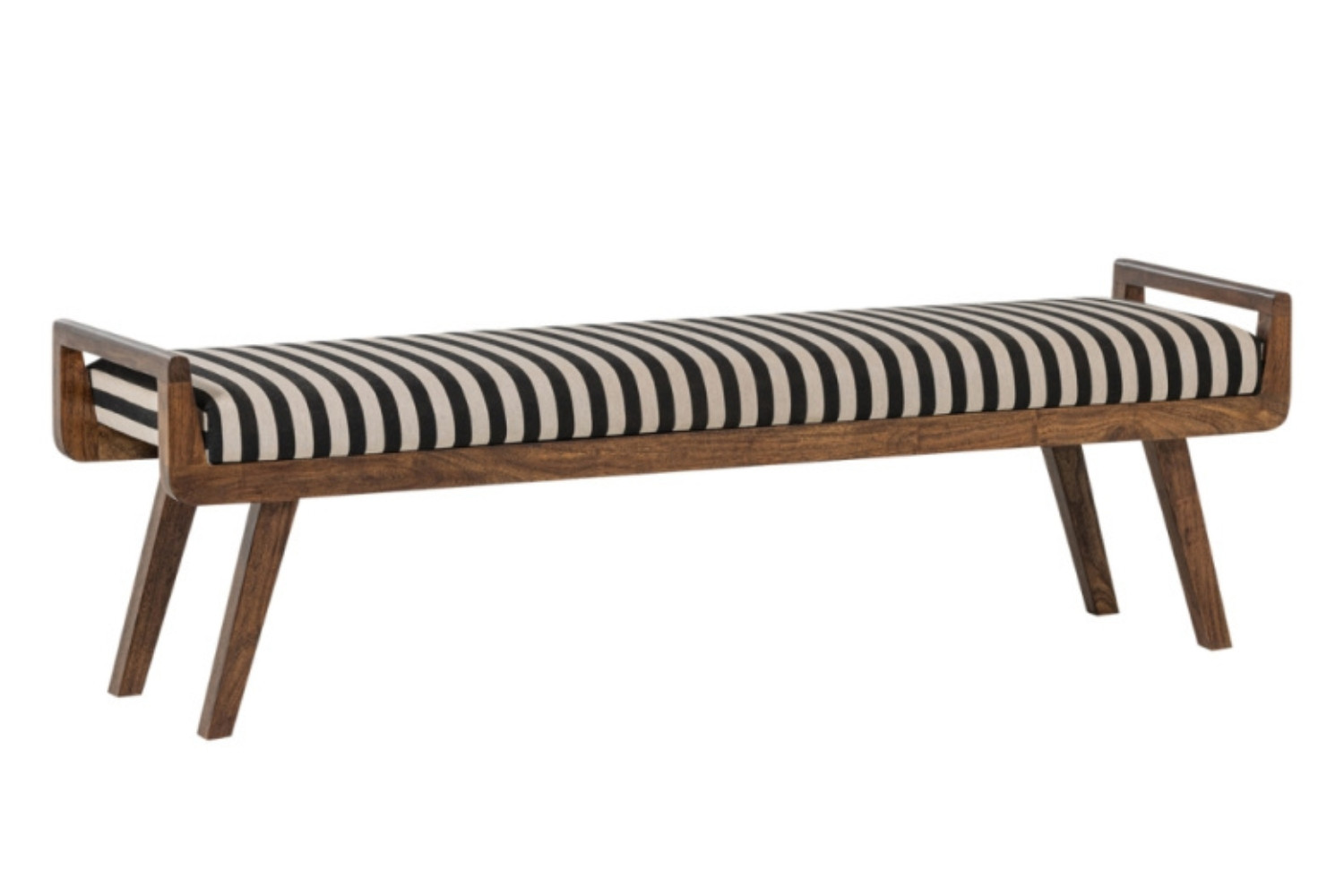 WOOOD Černobílá lavice Valo 157 cm