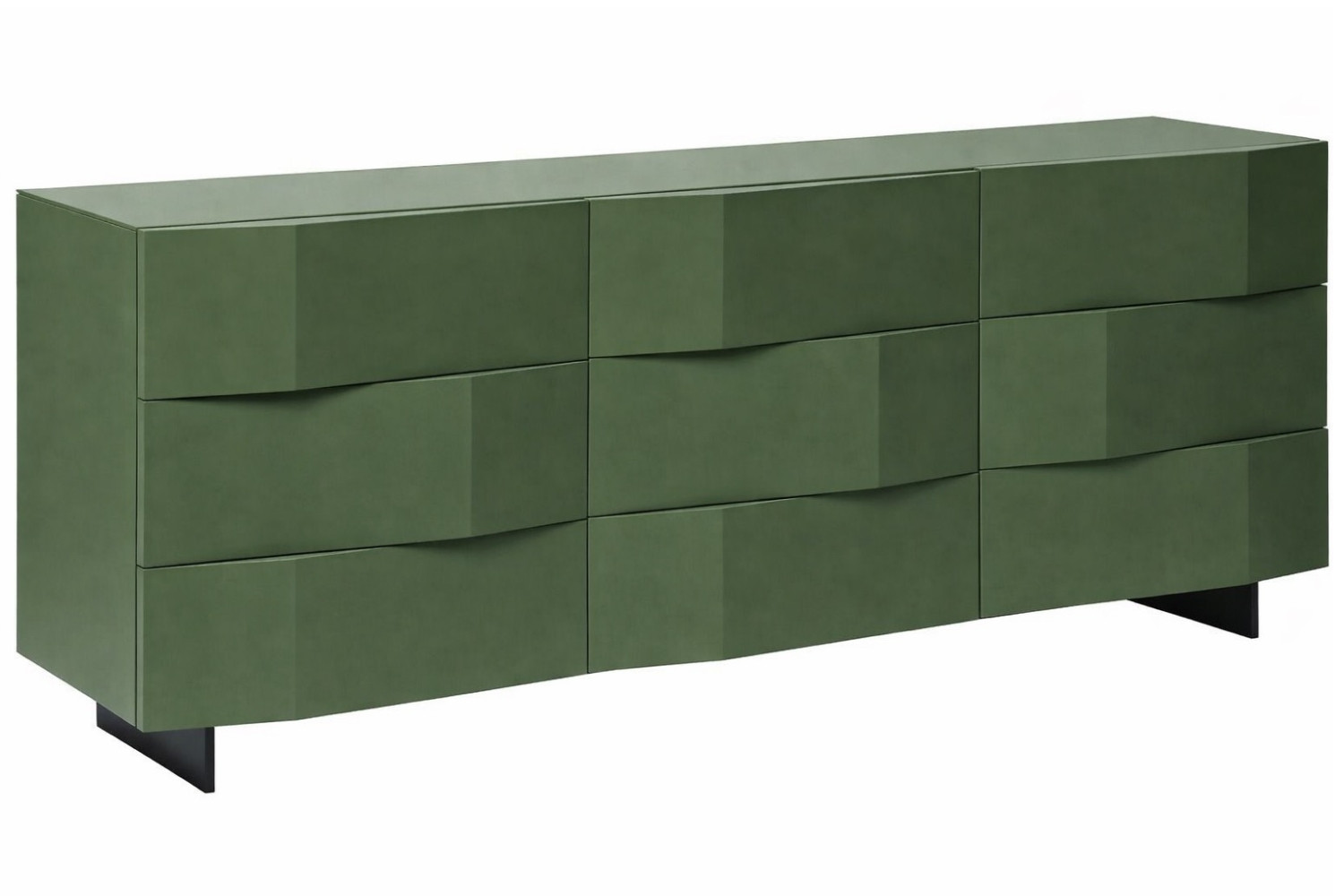 Olivově zelená komoda Marco Barotti Linea Diamond 180 x 45 cm