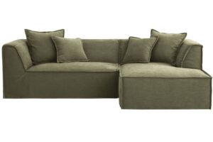 Micadoni Světle zelená rohová pohovka Milton 270 cm