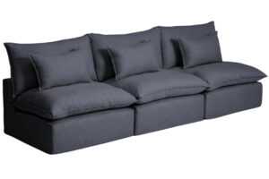 Kave Home Tmavě šedá pohovka Anarela 330 cm s odnímatelným potahem