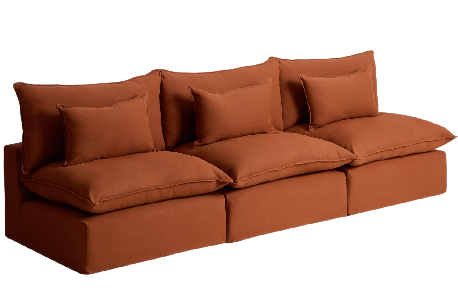 Kave Home Terakotová pohovka Anarela 330 cm s odnímatelným potahem