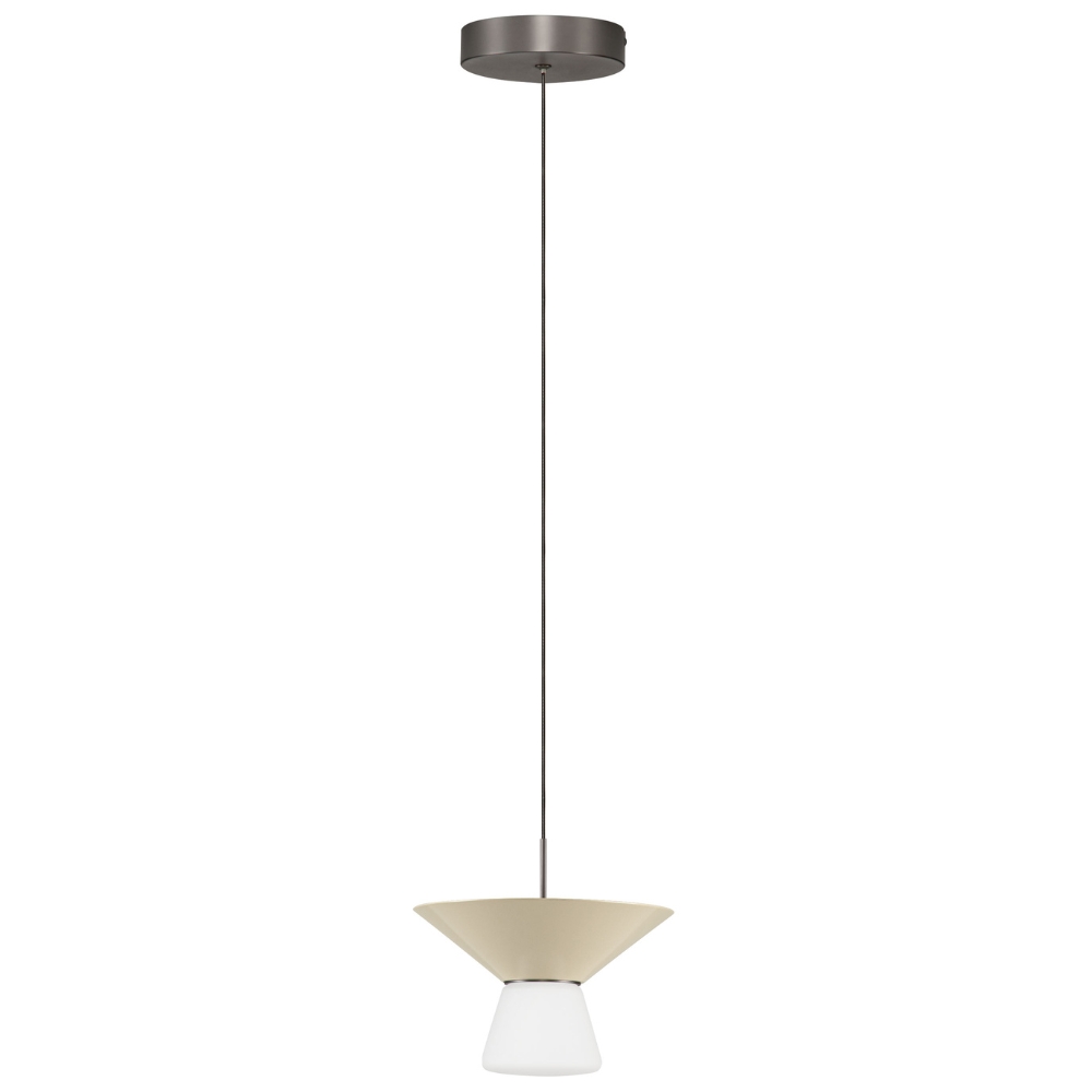 Nova Luce Světle béžové závěsné LED světlo Baris 22 cm