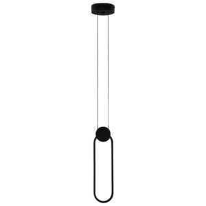 Nova Luce Černé kovové závěsné LED světlo Wiro 10 cm