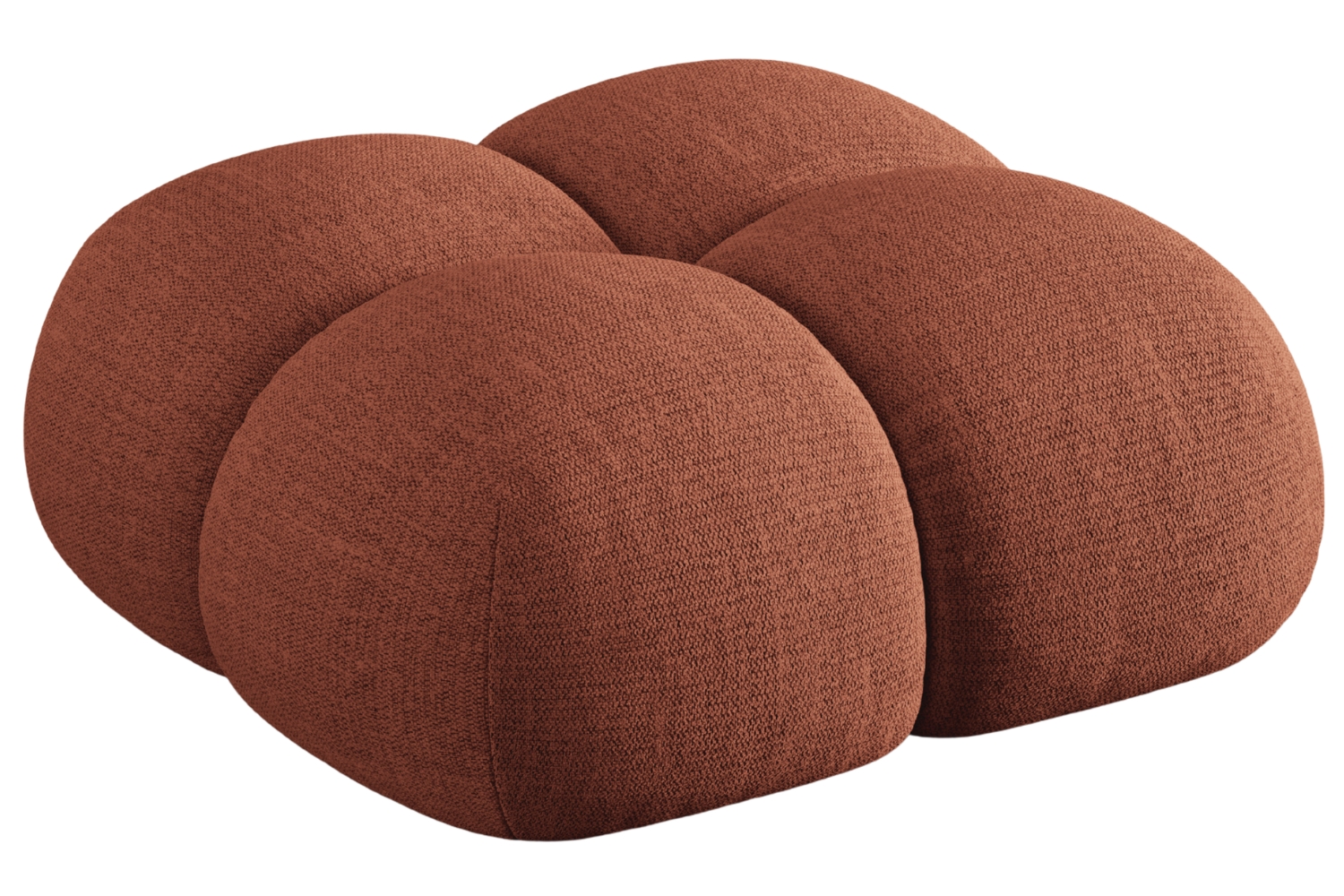 Cosmopolitan Design Terakotově oranžová podnožka Loretto 90 x 90 cm