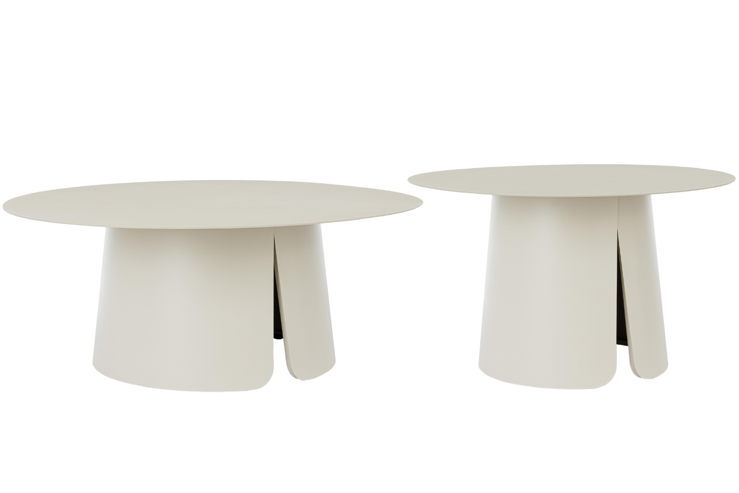 Bizzotto Krémový set dvou zahradních stolků Bryan 70/90 cm