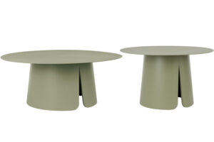 Bizzotto Zelený set dvou zahradních stolků Bryan 70/90 cm