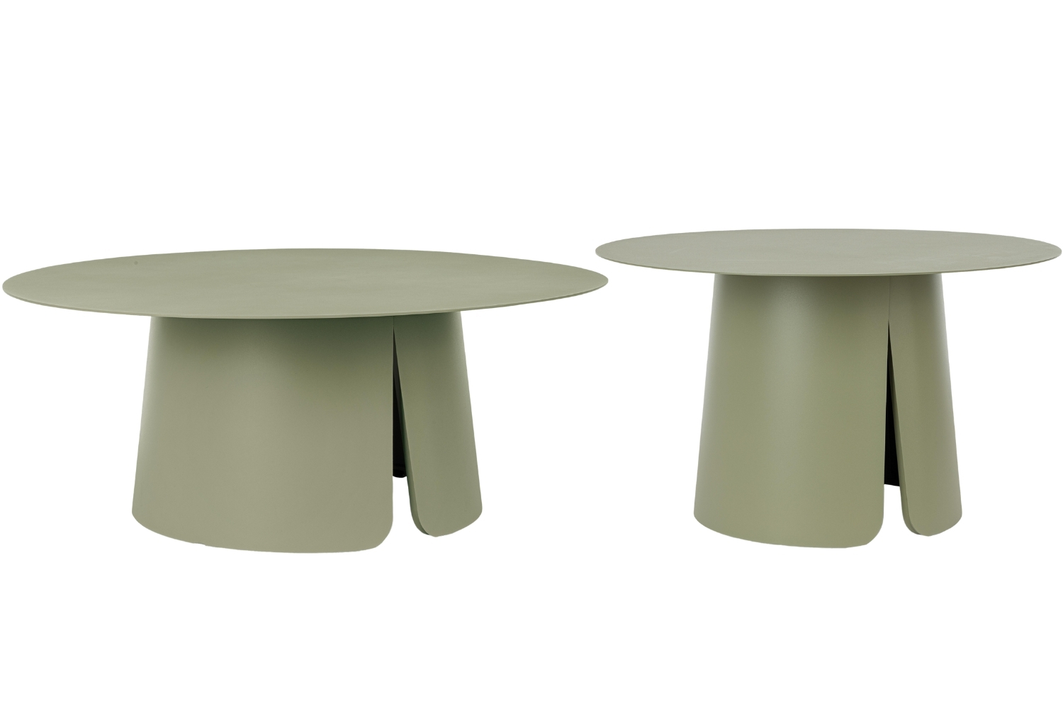 Bizzotto Zelený set dvou zahradních stolků Bryan 70/90 cm