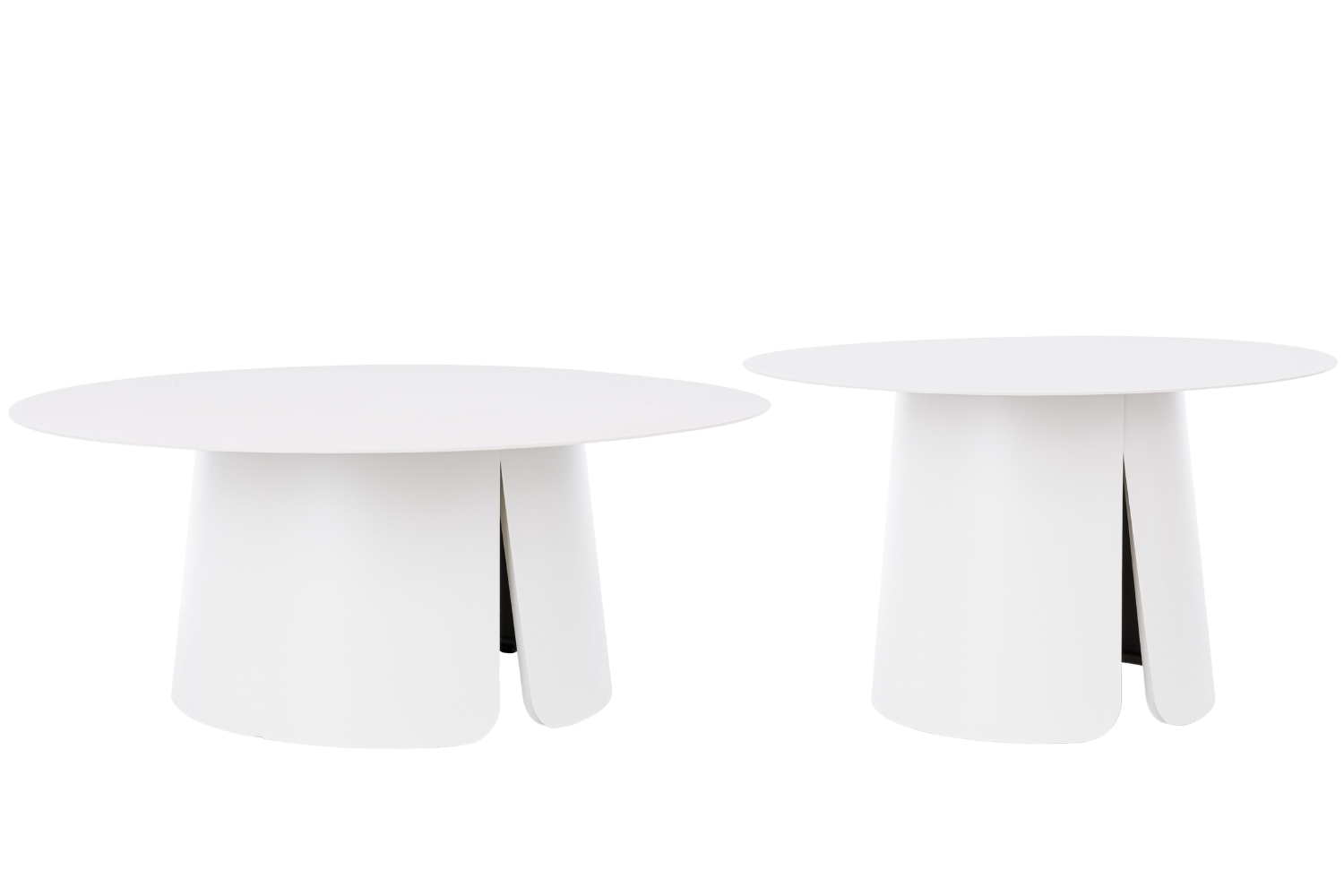 Bizzotto Bílý set dvou zahradních stolků Bryan 70/90 cm