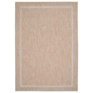 Fargotex Světle hnědý zahradní koberec Grano Frame 160 x 230 cm