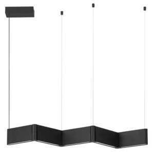 Nova Luce Černé kovové závěsné LED světlo Flusso 124 cm