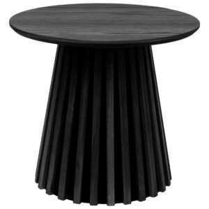Nordic Living Černý dubový odkládací stolek Osaka 50 cm