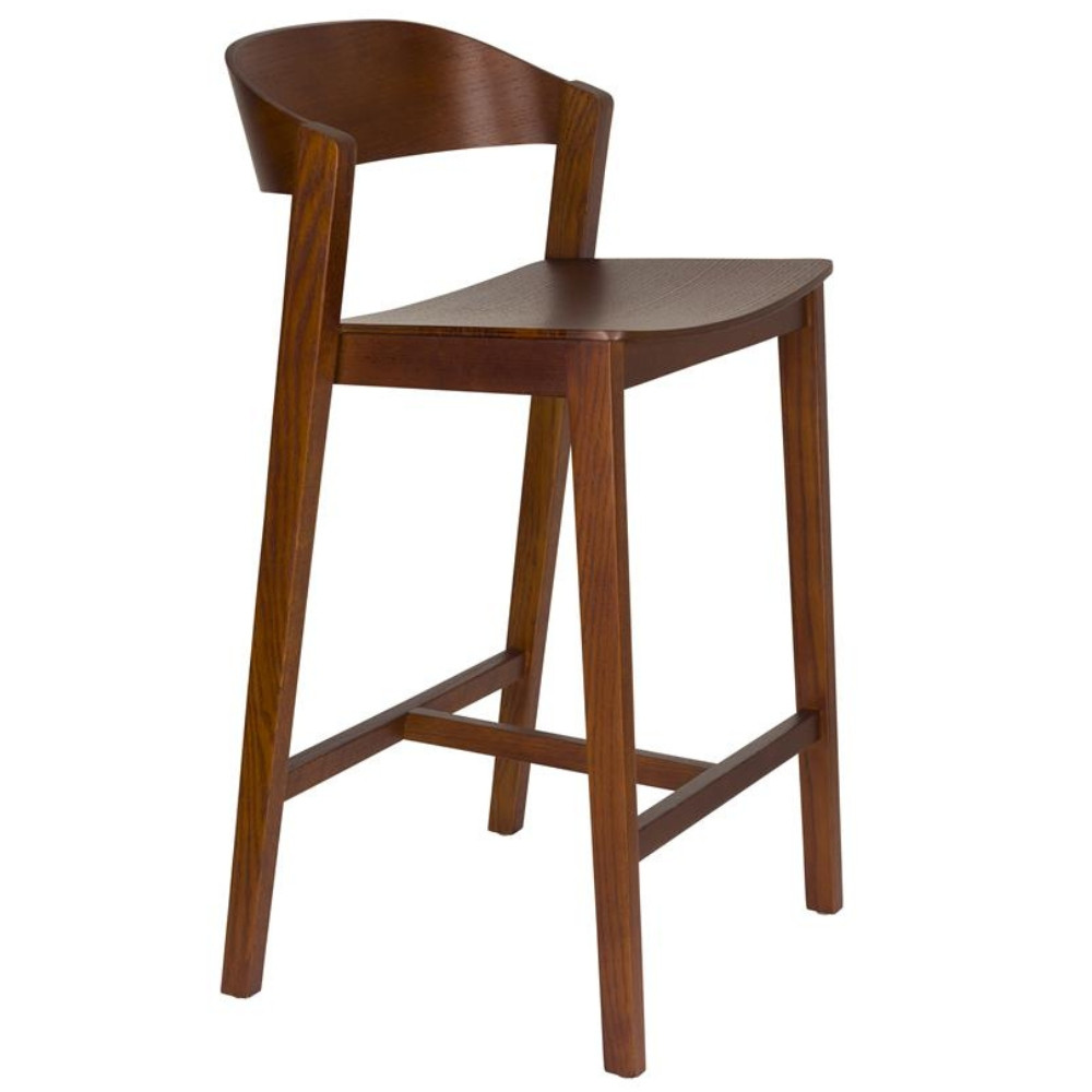 Housecraft Living Hnědá dubová barová židle Wooz 65 cm