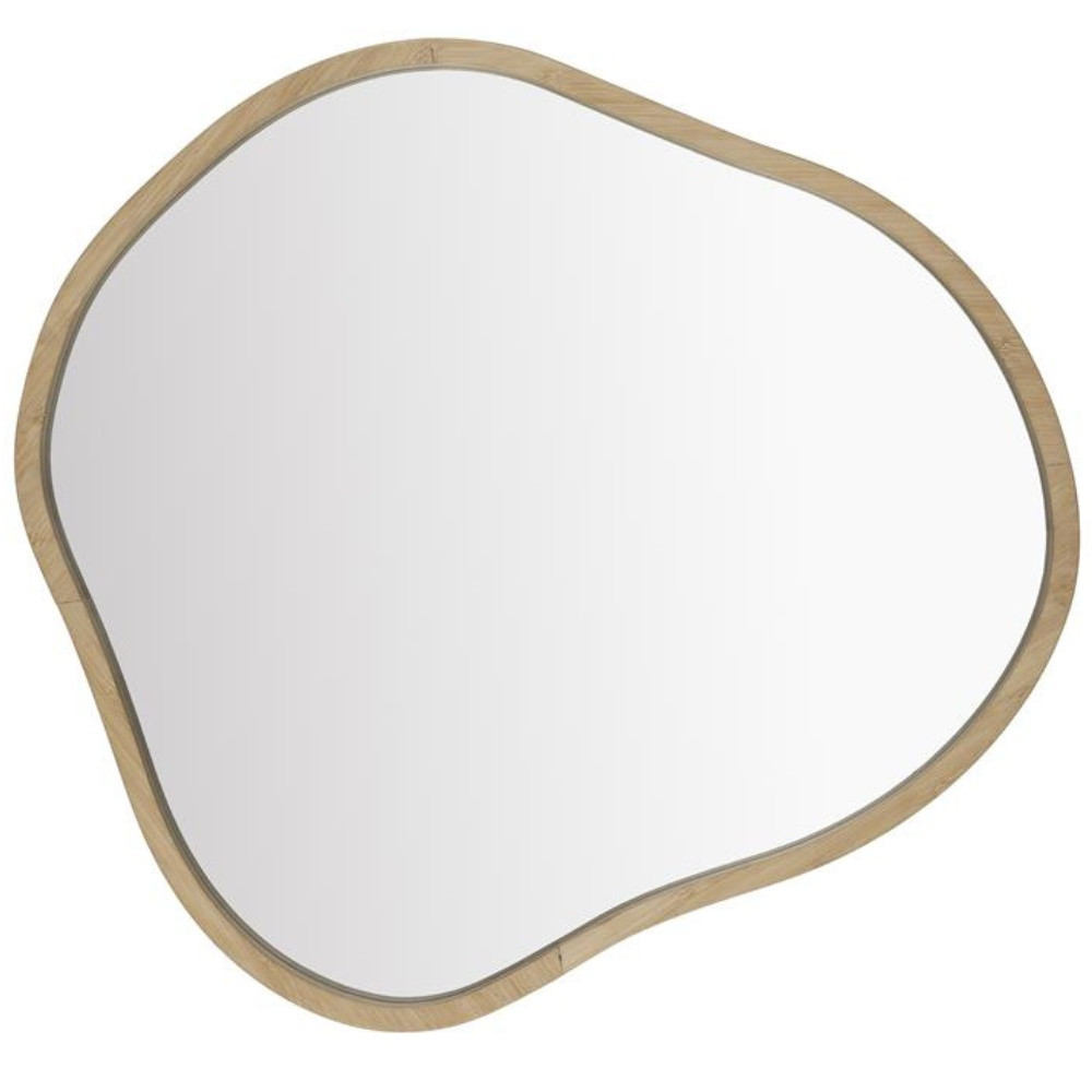 Housecraft Living Bambusové závěsné zrcadlo Zem 77 x 65 cm