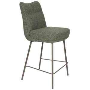 Housecraft Living Zelená čalouněná barová židle Jacques 65 cm