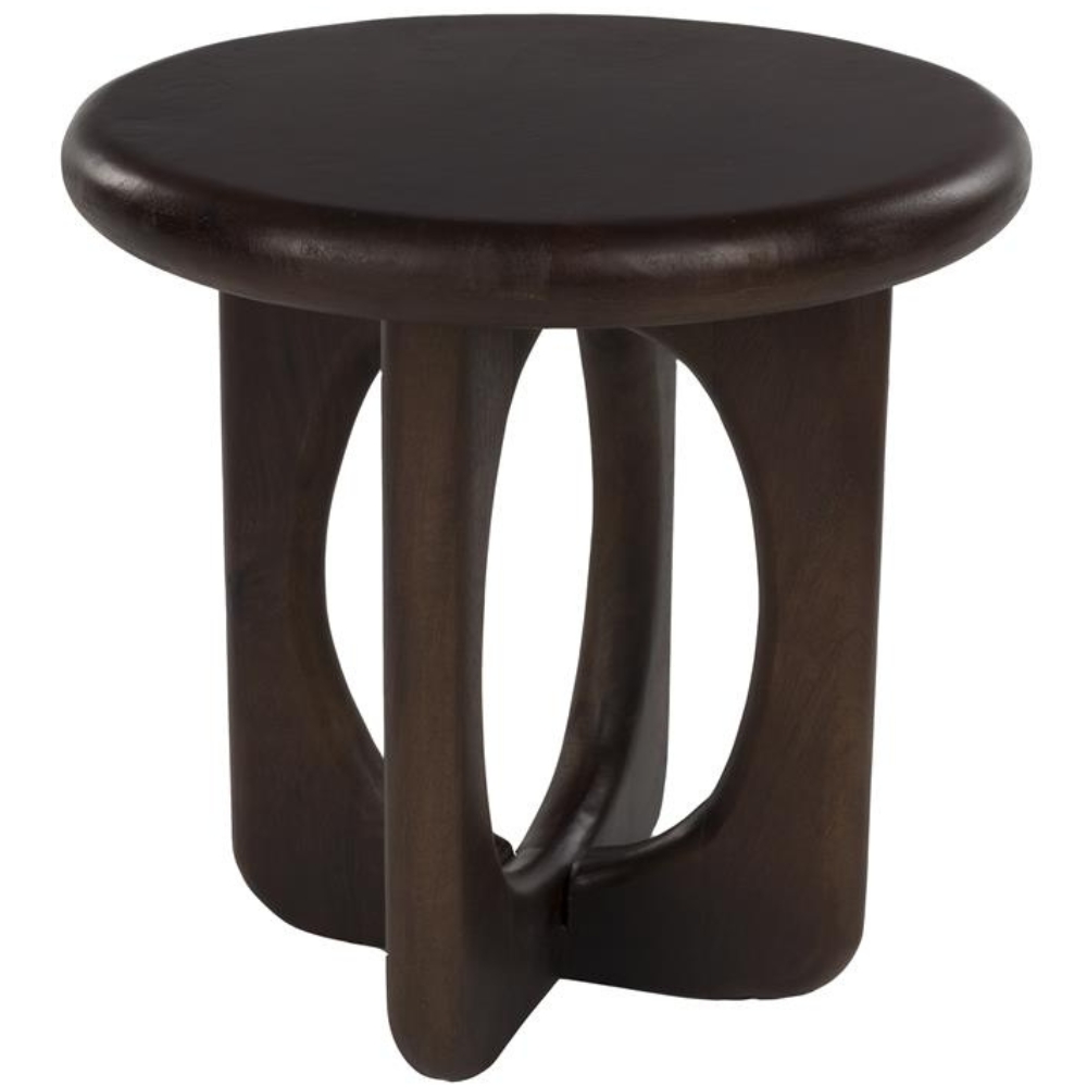 Housecraft Living Hnědý dřevěný odkládací stolek Jani ø 40 cm