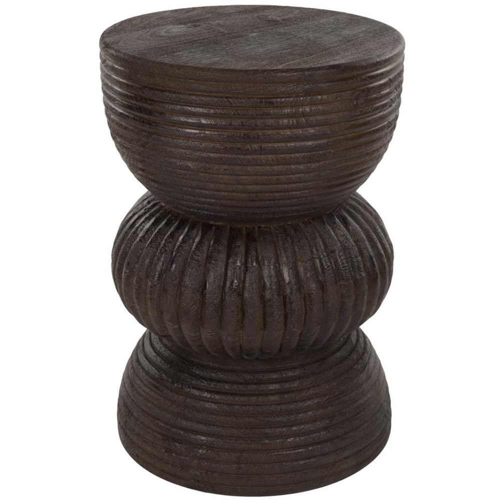 Housecraft Living Hnědý dřevěný odkládací stolek Santo ø 30 cm
