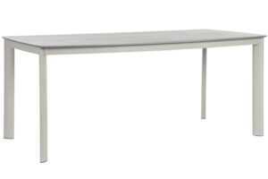 Bizzotto Světle šedý zahradní stůl Alcora 180 x 90 cm s keramickou deskou