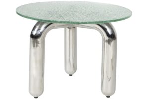 Dutchbone Skleněný odkládací stolek MARLY ø 60 cm