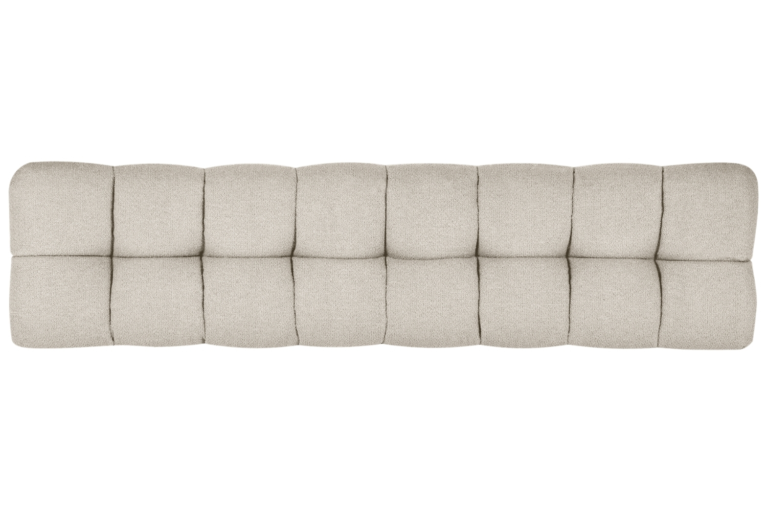 noo.ma Béžové bouclé čelo k posteli Bolbi 166 cm