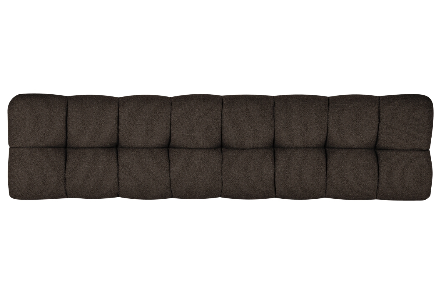 noo.ma Hnědé bouclé čelo k posteli Bolbi 206 cm