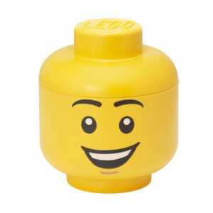 Žlutý úložný box ve tvaru hlavy LEGO® Šťastný chlapec 19 cm